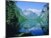 Lake 'Obersee' and ' Watzmann' mountain, Bavaria, Berchtesgarden, Germany-Herbert Kehrer-Mounted Premium Photographic Print