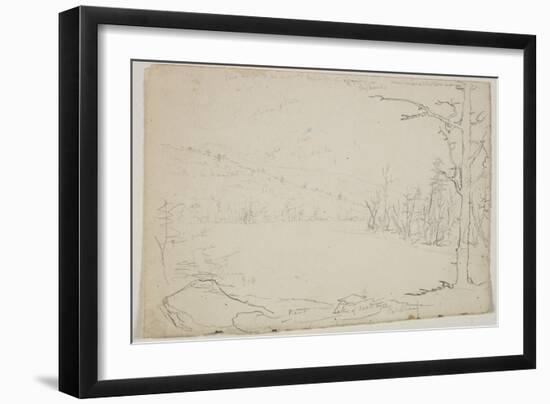 Lake of Dead Trees, Catskill, 1825 (Graphite Pencil on Off-White Paper)-Thomas Cole-Framed Giclee Print