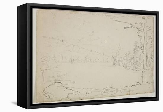 Lake of Dead Trees, Catskill, 1825 (Graphite Pencil on Off-White Paper)-Thomas Cole-Framed Stretched Canvas