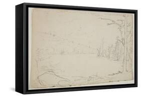 Lake of Dead Trees, Catskill, 1825 (Graphite Pencil on Off-White Paper)-Thomas Cole-Framed Stretched Canvas