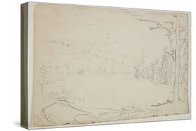 Lake of Dead Trees, Catskill, 1825 (Graphite Pencil on Off-White Paper)-Thomas Cole-Stretched Canvas