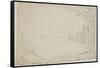 Lake of Dead Trees, Catskill, 1825 (Graphite Pencil on Off-White Paper)-Thomas Cole-Framed Stretched Canvas