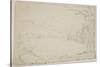 Lake of Dead Trees, Catskill, 1825 (Graphite Pencil on Off-White Paper)-Thomas Cole-Stretched Canvas