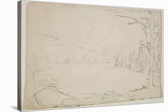 Lake of Dead Trees, Catskill, 1825 (Graphite Pencil on Off-White Paper)-Thomas Cole-Stretched Canvas