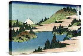 Lake of Hakone in Sagami Province-Katsushika Hokusai-Stretched Canvas