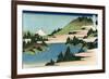 Lake of Hakone in Sagami Province-Katsushika Hokusai-Framed Premium Giclee Print