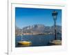 Lake of Lecco, a branch of Lake Como in the southern Alps with the city of Lecco in the background,-Alexandre Rotenberg-Framed Photographic Print