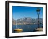 Lake of Lecco, a branch of Lake Como in the southern Alps with the city of Lecco in the background,-Alexandre Rotenberg-Framed Photographic Print
