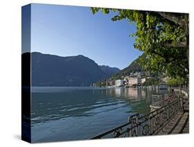 Lake of Lugano, Lugano, Canton Tessin, Switzerland, Europe-Angelo Cavalli-Stretched Canvas