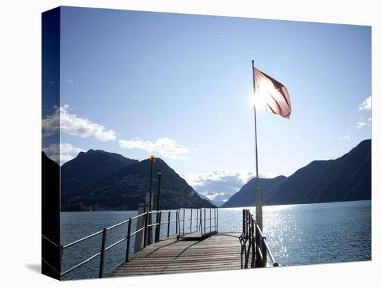 Lake of Lugano, Lugano, Canton Tessin, Switzerland, Europe-Angelo Cavalli-Stretched Canvas