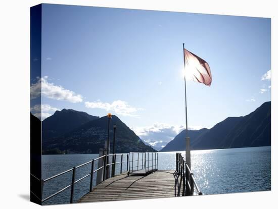 Lake of Lugano, Lugano, Canton Tessin, Switzerland, Europe-Angelo Cavalli-Stretched Canvas