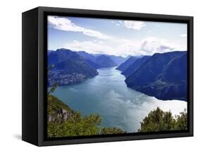 Lake of Lugano, Lugano, Canton Tessin, Switzerland, Europe-Angelo Cavalli-Framed Stretched Canvas