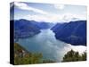 Lake of Lugano, Lugano, Canton Tessin, Switzerland, Europe-Angelo Cavalli-Stretched Canvas