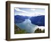 Lake of Lugano, Lugano, Canton Tessin, Switzerland, Europe-Angelo Cavalli-Framed Photographic Print