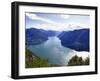 Lake of Lugano, Lugano, Canton Tessin, Switzerland, Europe-Angelo Cavalli-Framed Photographic Print