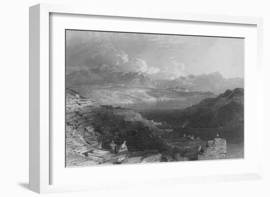 Lake of Tiberias, or Sea of Galilee-Thomas Allom-Framed Giclee Print