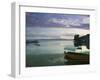 Lake Ohrid Harbor and Water Taxi, Macedonia-Walter Bibikow-Framed Photographic Print