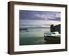 Lake Ohrid Harbor and Water Taxi, Macedonia-Walter Bibikow-Framed Photographic Print