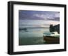 Lake Ohrid Harbor and Water Taxi, Macedonia-Walter Bibikow-Framed Photographic Print