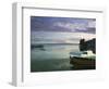 Lake Ohrid Harbor and Water Taxi, Macedonia-Walter Bibikow-Framed Photographic Print