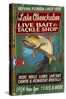 Lake Okeechobee, Florida - Tackle Shop-Lantern Press-Stretched Canvas