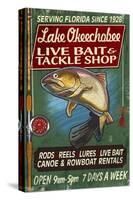 Lake Okeechobee, Florida - Tackle Shop-Lantern Press-Stretched Canvas