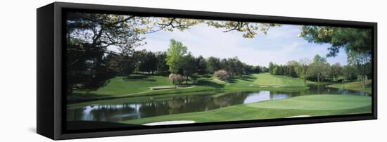 Lake on a Golf Course, Congressional Country Club, Bethesda, Maryland, USA-null-Framed Stretched Canvas