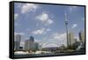 Lake Ontario City Skyline, Cn Tower, Rogers Centr, Toronto, Ontario, Canada-Cindy Miller Hopkins-Framed Stretched Canvas