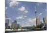 Lake Ontario City Skyline, Cn Tower, Rogers Centr, Toronto, Ontario, Canada-Cindy Miller Hopkins-Mounted Photographic Print