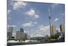 Lake Ontario City Skyline, Cn Tower, Rogers Centr, Toronto, Ontario, Canada-Cindy Miller Hopkins-Mounted Photographic Print