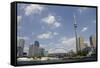 Lake Ontario City Skyline, Cn Tower, Rogers Centr, Toronto, Ontario, Canada-Cindy Miller Hopkins-Framed Stretched Canvas