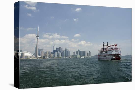 Lake Ontario Skyline, Sightseeing Paddlewheel Boat, Toronto, Ontario, Canada-Cindy Miller Hopkins-Stretched Canvas