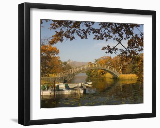 Lake Onuma and Mount Komaga-Dake, Onuma Quasi-National Park, Hokkaido, Japan-Schlenker Jochen-Framed Photographic Print