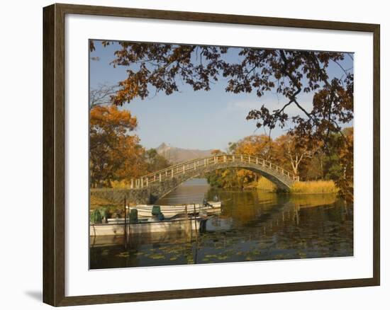 Lake Onuma and Mount Komaga-Dake, Onuma Quasi-National Park, Hokkaido, Japan-Schlenker Jochen-Framed Photographic Print