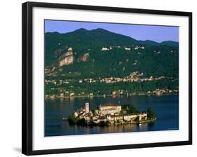 Lake Orta and San Giulio Island, Orta San Giulio, Italian Lakes, Piedmont, Italy-Steve Vidler-Framed Photographic Print