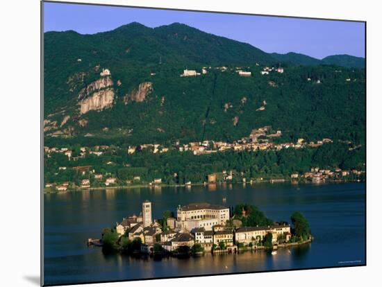 Lake Orta and San Giulio Island, Orta San Giulio, Italian Lakes, Piedmont, Italy-Steve Vidler-Mounted Photographic Print