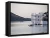 Lake Palace at Sunrise, Udaipur, Rajasthan, India, Asia-Annie Owen-Framed Stretched Canvas