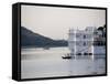 Lake Palace at Sunrise, Udaipur, Rajasthan, India, Asia-Annie Owen-Framed Stretched Canvas