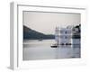 Lake Palace at Sunrise, Udaipur, Rajasthan, India, Asia-Annie Owen-Framed Photographic Print