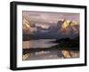 Lake Pehoe and Paine Grande at Sunrise, Torres del Paine National Park, Patagonia, Chile-Theo Allofs-Framed Photographic Print