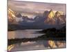 Lake Pehoe and Paine Grande at Sunrise, Torres del Paine National Park, Patagonia, Chile-Theo Allofs-Mounted Photographic Print