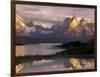 Lake Pehoe and Paine Grande at Sunrise, Torres del Paine National Park, Patagonia, Chile-Theo Allofs-Framed Photographic Print