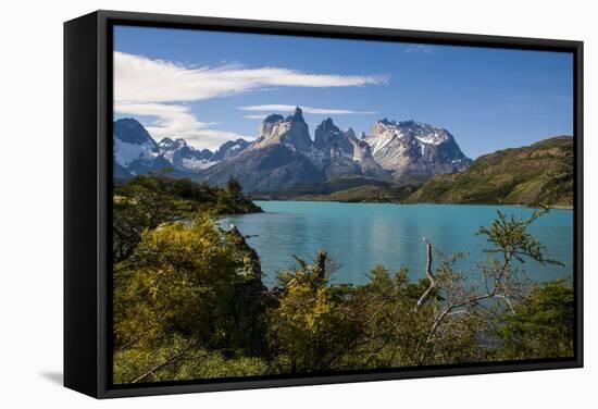 Lake Pehoe in the Torres Del Paine National Park, Patagonia, Chile, South America-Michael Runkel-Framed Stretched Canvas