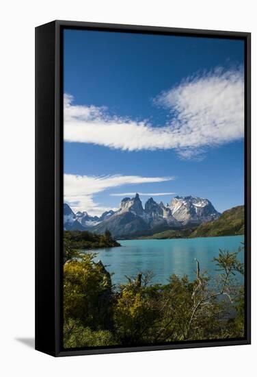 Lake Pehoe in the Torres Del Paine National Park, Patagonia, Chile, South America-Michael Runkel-Framed Stretched Canvas