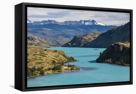 Lake Pehoe in the Torres Del Paine National Park, Patagonia, Chile, South America-Michael Runkel-Framed Stretched Canvas