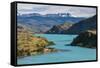 Lake Pehoe in the Torres Del Paine National Park, Patagonia, Chile, South America-Michael Runkel-Framed Stretched Canvas