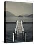 Lake Pier, Tremezzo, Como Province, Italy-Walter Bibikow-Stretched Canvas