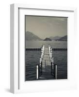 Lake Pier, Tremezzo, Como Province, Italy-Walter Bibikow-Framed Photographic Print