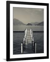 Lake Pier, Tremezzo, Como Province, Italy-Walter Bibikow-Framed Photographic Print