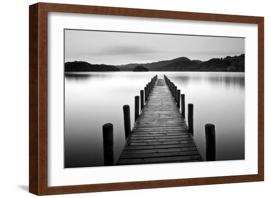 Lake Pier--Framed Photographic Print